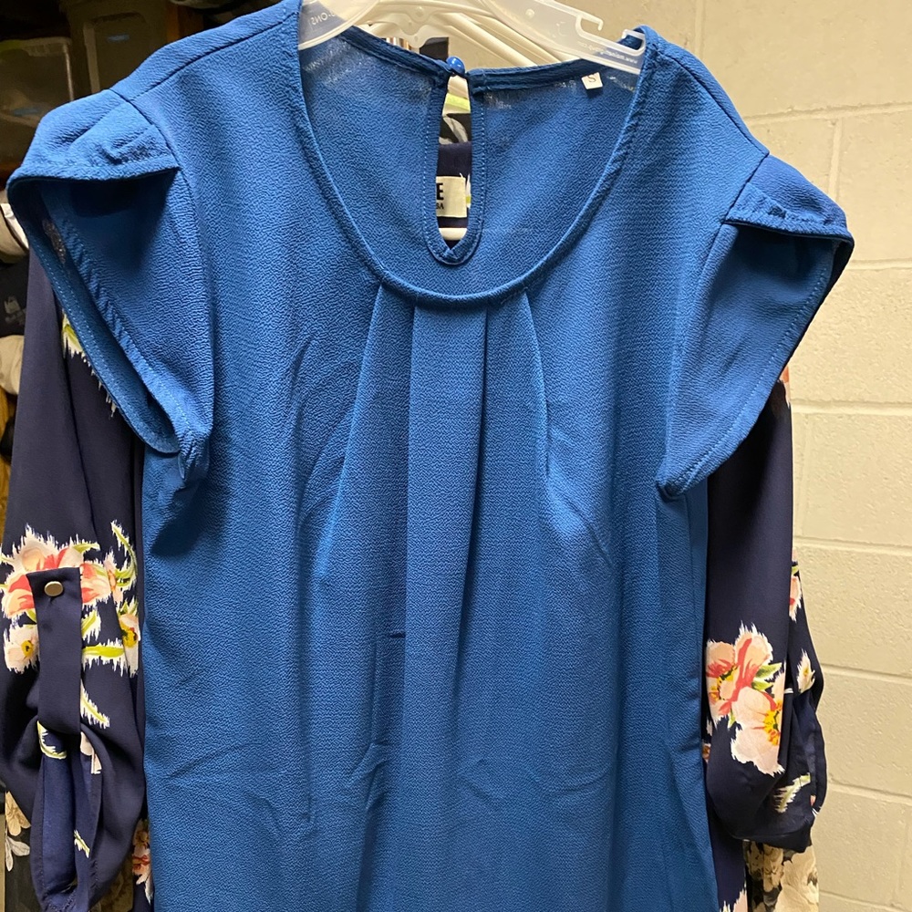 Peacock blue blouse